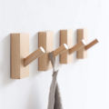 【FUN LIVE】 【YIDEA HONGKONG】Natural Wood Wall Hooks 1 Piece Wood Hooks Wooden Coat Hanger Coat Hooks Kit Coat Hooks For Towel Rails Multipurpose Decoration In The Bedroom, Living Room, Hallways. 