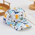 Dinosaur Print Kids Baseball Hat Cartoon Children Peaked Caps Baby Duck Tongue Cap Boys Girls Outdoor Travel Long Brim Sun Visor. 