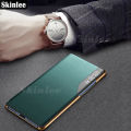 Phone Case for Samsung Galaxy M35 Window Flip Leather Cases Smart Transparent View Housing Casing Hp for Samsung Galaxy M35 Cover Cases.