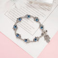 Turkish Bracelets Blue Evil Eye Bead Men Women Handmade Female Charm Bracelet Elastic Couple Lucky Jewelry. 