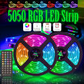 5m 10m Best USB LED Strip Lights IP65 5050 RGB TV LED Strip With Remote Controller Y - 5M 150 lights（US Plug). 