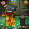 NEW Design Edition Malaysia Badminton Jersey Yonex Sleeveless T shirt Ready Stock All Size Free Custom Name. 