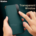 Phone Case for Samsung Galaxy M35 Window Flip Leather Cases Smart Transparent View Housing Casing Hp for Samsung Galaxy M35 Cover Cases.