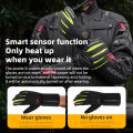 ROCKBROS Induction Heating Cycling Gloves Touch Screen Warm Windproof Softly Charging Heating Gloves Winter Motorcycle Bicycle Outdoor Sports Equipment. 