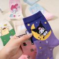 Sarung tangan wanita kartun baru sarung kaki kapas bernafas stoking gadis comel. 
