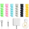 MissConnie one For iphone Samsung Android USB Charging earphone Case Cover Spiral Cable protector Data Line Silicone Bobbin winder Protective. 