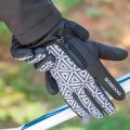 ROCKBROS Bicycle Gloves Touch Screen Thermal Fleece Climbing Skiing Bike Gloves Men Women Windproof Warm Cycling Gloves. 