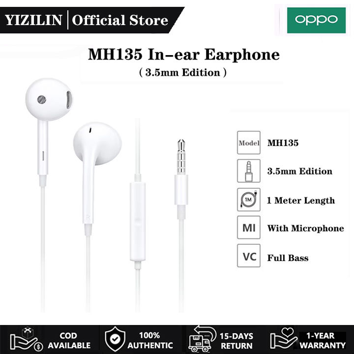 OPPO Earphone MH Headset Original Full Bass Wired Earphones mm Edition In Ear Headphone for R R R R plus N U