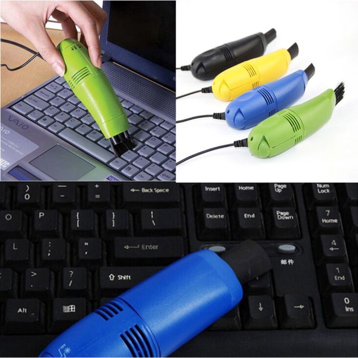 Mini Computer New Arrive USB Vacuum Keyboard Cleaner PC Laptop Printer Brush Dust Cleaning Kit-Yellow