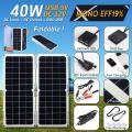 40W 12V New Foldable 2 in 1 Mono Solar Power Charging Panel Dual Universal Serial Bus Outdoor Camping -. 