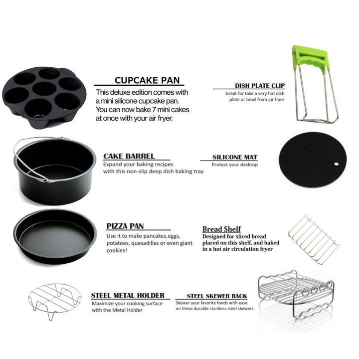 Air%20Fryer%20129Pcs%20Air%20Fryer%206"%20/7"%20/8"%20Frying%20Baking%20Pan%20Rack%20Pizza%20Tray%20Pot%20Tool%20Accessory%20-%20Image%207