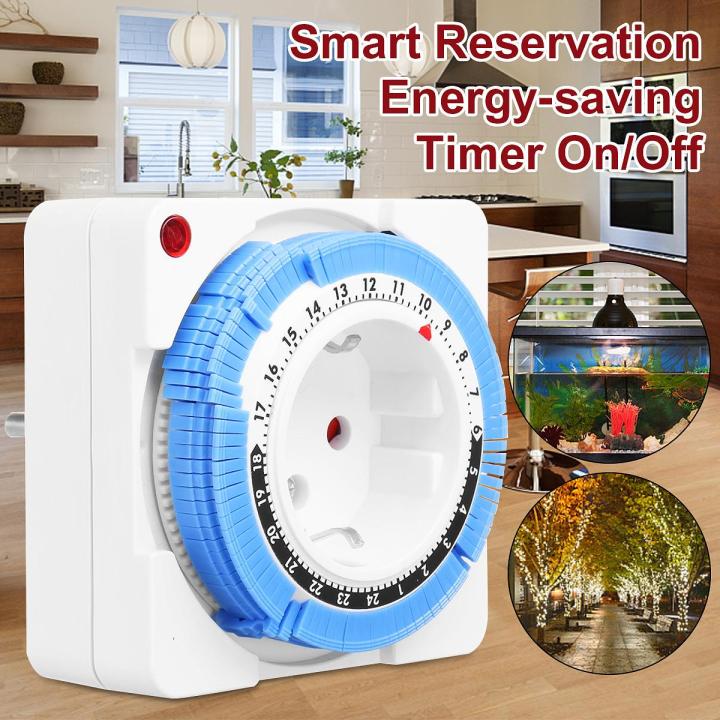 EU Plug New New 230V 16A 24 Hour Timer Socket Electrical Mechanical ...