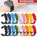 Waterproof silicone quick disassembly bracelet, suitable for mens and womens smart straps, rubber sports watch strap accessories, 18mm, 20Mm, 22mm, 24mm. 