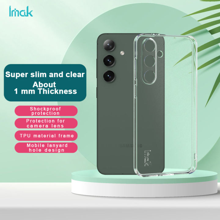 For Samsung Galaxy S24 FE 5G Case Slim Transparent Clear TPU Back Cover Camera Protection Casing