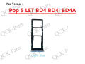 SIM Card Tray For Tecno Pop 5 LTE BD4 BD4i BD4A Sim Holder Slot Adapter. 