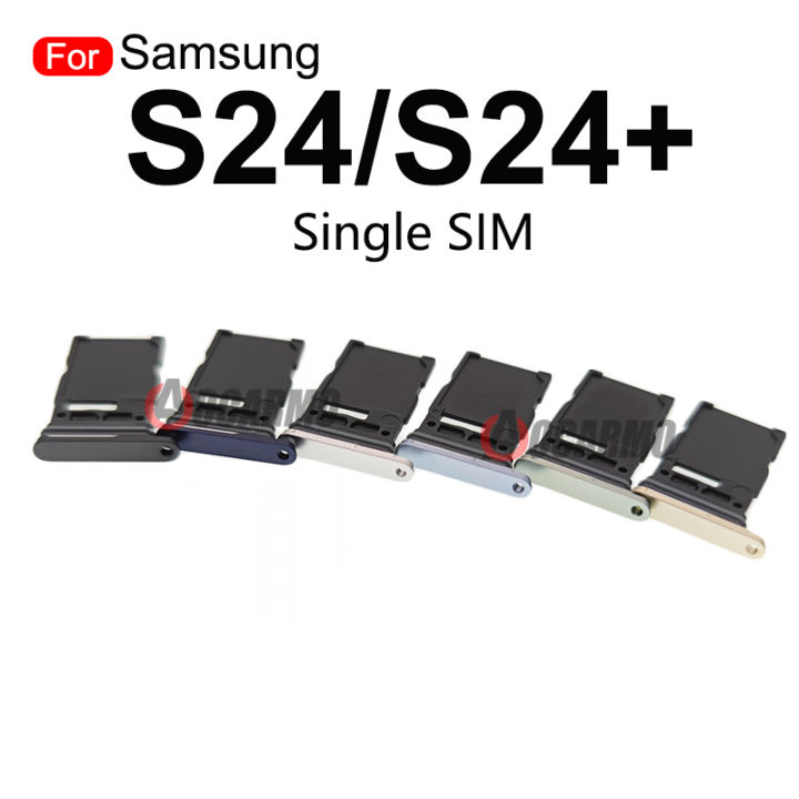 1Pcs%20For%20Samsung%20Galaxy%20S24%20Ultra%20Plus%20S24+%20Single%20Sim%20Tray%20/%20Dual%20SIM%20Card%20Slot%20Holder%20Replacement%20Parts%20-%20Image%203