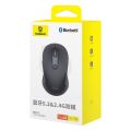 Baseus F02 Bluetooth Wireless Mouse 2.4G Multi-Device Wireless Optical Mouse Mute Button Light Sound Portable Ergonomic Design for Office PC Laptop Computer Game Mice. 