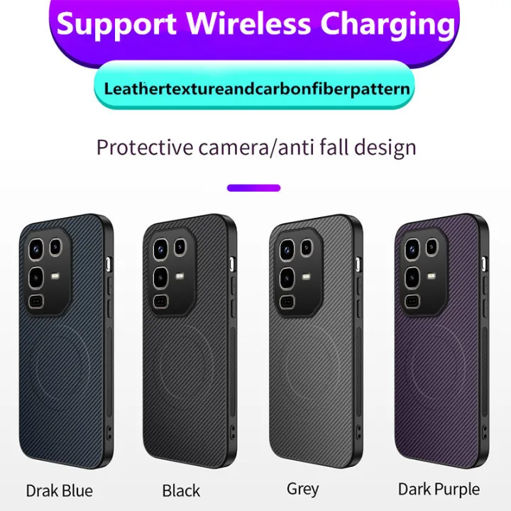 lthmy%20for%20Infinix%20Note%2050%20Pro+%205G%20Carbon%20Fiber%20Magnetic%20Leather%20Pattern%20Phone%20Case%20Casing%20for%20Shockproof%20Back%20Hard%20Cover%20-%20Image%202