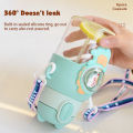 ml D Sticker Portable Kids Water Bottle With Straw Botol Air Children School. 