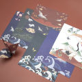 【ALLGOOD】70pcs/set Chinese Style Tide Crane Origami Square Color Paper Printing Children's DIY Handmade Paper Scrapbooking Decoration. 