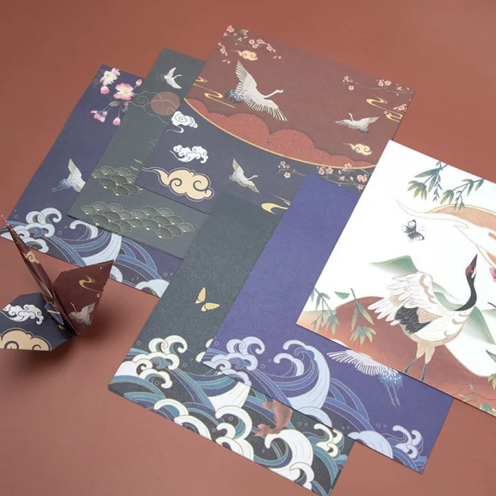 %E3%80%90ALLGOOD%E3%80%9170pcs/set%20Chinese%20Style%20Tide%20Crane%20Origami%20Square%20Color%20Paper%20Printing%20Children's%20DIY%20Handmade%20Paper%20Scrapbooking%20Decoration%20-%20Image%202