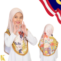 Tudung Sarung Merdeka Budak Dewasa 2024 Ibu Anak Kanak2 Mosscrepe Awning Scuba Kanak Kanak Kids Girl Bendera Malaysia. 