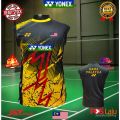 NEW Design Edition Malaysia Badminton Jersey Yonex Sleeveless T shirt Ready Stock All Size Free Custom Name. 