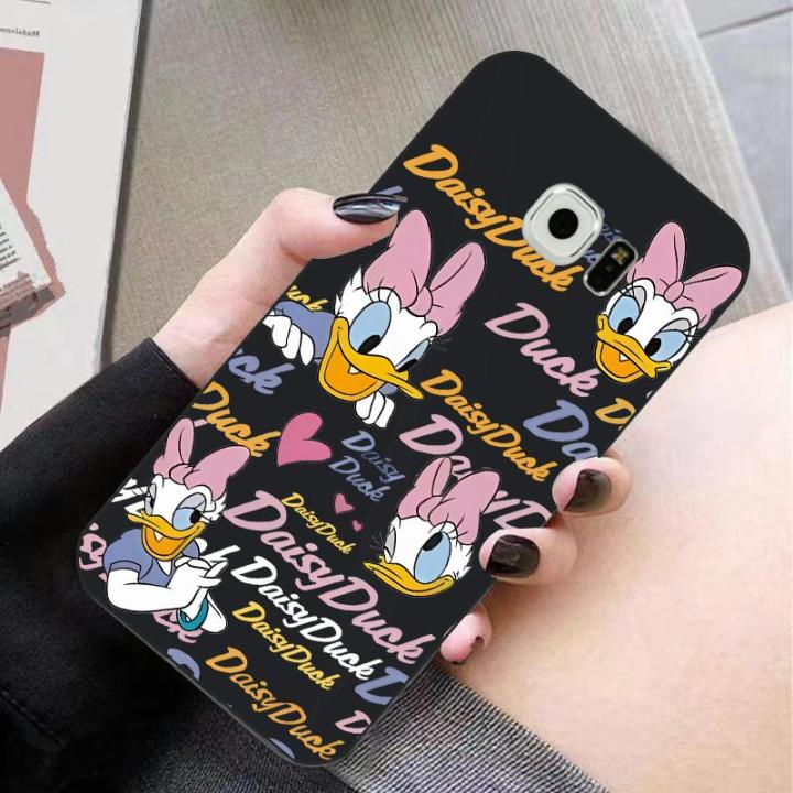 For Samsung Galaxy S6 Back Cover Case Fashion Disney Ducks Soft Silicone Shockproof Camera Lens Protector Phone Cases