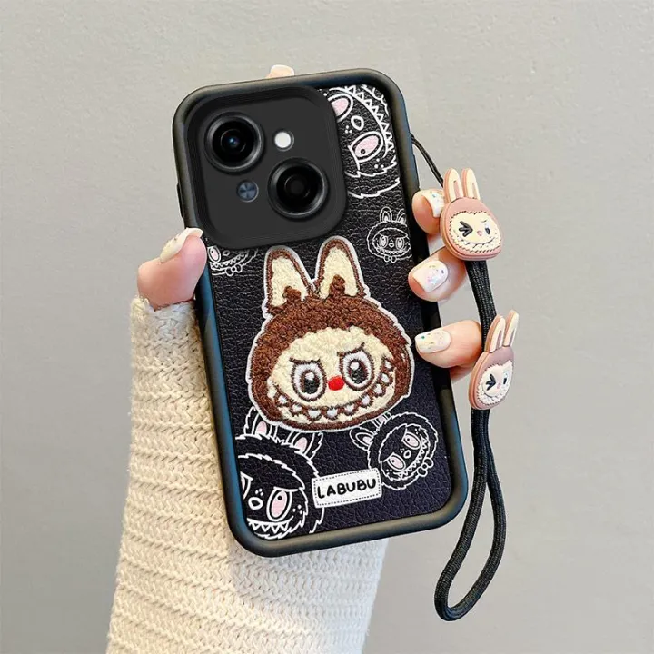 For%20Tecno%20Pop%209%204G%20Spark%20Go%201%20KL4H%20Phone%20Case%203D%20Cute%20Cartoon%20Labubu%20Kapibara%20Anti-Drop%20Casing%20With%20Lanyard%20-%20Image%204