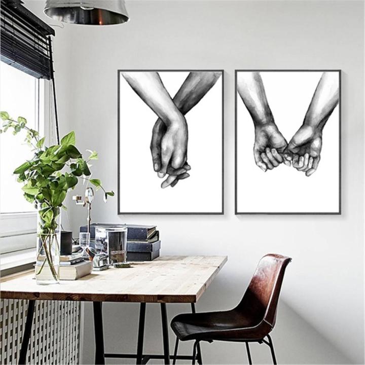 Holding%20Hands%20Highquality%20Black%20White%20Picture%20Canvas%20Prints%20Painting%20Love%20Wall%20Decor%20-%20A%20-%20Image%202