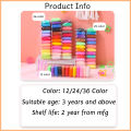 Super 12/24/36 Colours Non Toxic Air Dry Polymer Modeling Tanah Liat Kanak Ultra Light Clay. 