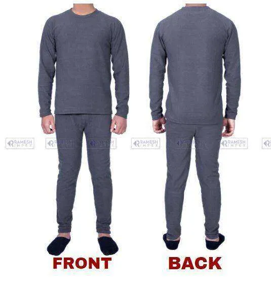 Men's Microfiber Polar Fleece Lined Long Johns Top And Bottom DE - Main Image