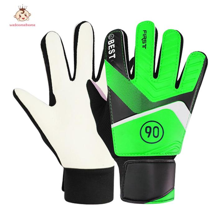 Pair Kids Soccer Goalkeeper Latex Football Hand Protection