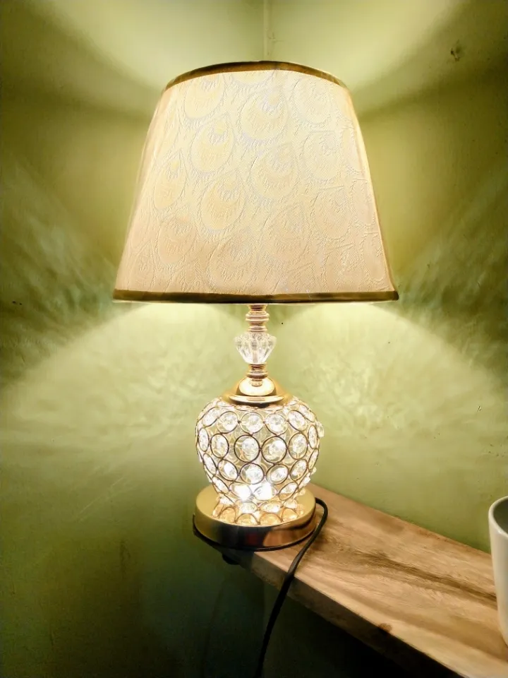 large Modern Transparent Bedroom Crystal Table Lamps Lights Desk