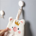 Hourser 4Pcs Cute Hand Towel Coral velvet Dish Cloth Towel Kitchen Clean Towel Wipping Rags Hanging Towel Bathroom Hand Dryer Towel.