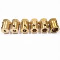 Flange Hex - Short / Long Copper Brass DC Motor Coupling Shaft Rod Mounting 2mm 3mm 4mm 5mm 6mm 8mm 10mm 12mm Coupler Robot Wheel Connector [1unit only]. 