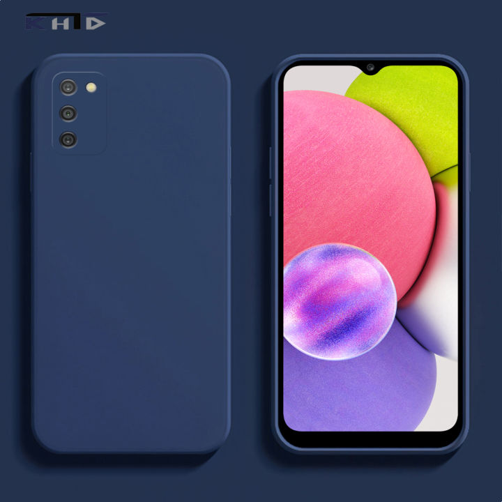 KHTD for Samsung Galaxy A03s / A02s Phone Case Liquid Silicone Ultra Thin Design Camera Protection Soft TPU Full Coverage Shockproof Back Cover Case