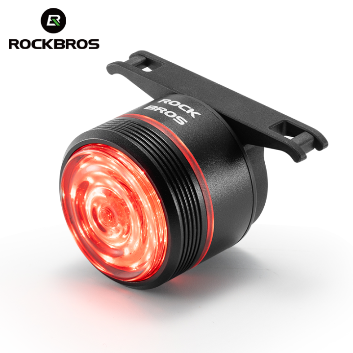ROCKBROS Touch Smart Brake Taillight Type C Rechargeable Brake Sensor Road BMT Bicycle Tail Light Ripple Light