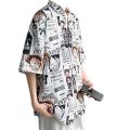 One Piece Anime Shirt Hawaiian Shirts for Men 3D Printed Casual Button Down Shirt White. 
