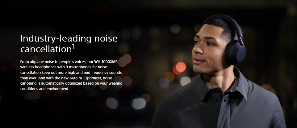 SONY WH-1000XM5 Wireless Industry Leading Noise Canceling Headphones