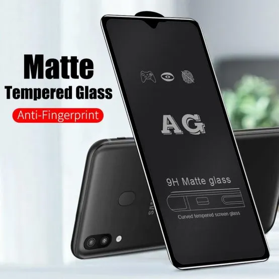 Samsung Galaxy M11 Full Glue Anti-Fingerprint Matte Tempered Glass