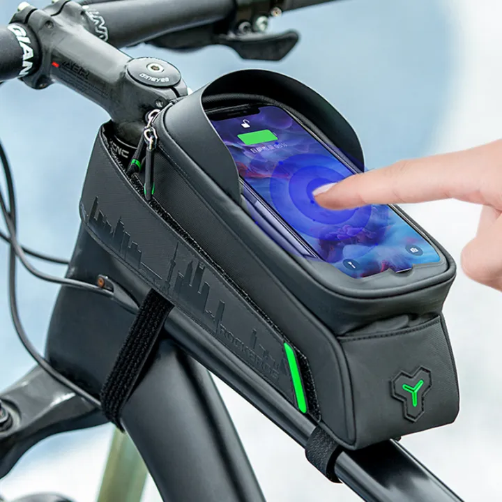 ROCKBROS%20Front%20Tube%20Phone%20Bicycle%20Bag%20Touch%20Screen%20Cycling%20Bike%20Bag%20Waterproof%20Frame%20Panniers%20For%205.8/6%20Inch%20bmx%20Mtb%20Accessories%20-%20Image%209