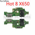 For Infinix Hot 8 X650 USB Charging Board Dock Charger Port Plug Headphone Audio Jack Microphone MIC Flex Cable. 