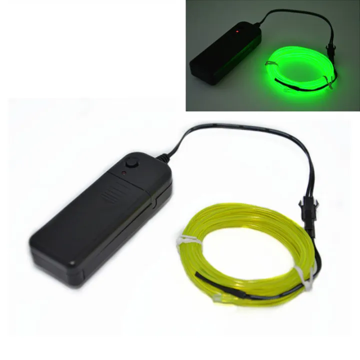 1M/3M/5M El Strip Wire Flexible LED With Battery-Powered Controller Neon Light Flexible Tube Wire For Costume Car Light Party