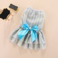 \12304; MQQ】Puppy Vertical Striped Butterfly Summer Pet Princess Wedding Dress Cat Skirt Shih Tzu Dog Clothes. 