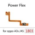 For OPPO A3s A5 1803 Power on / off Switch Button Side Volume Up Down Buttons Flex Cable Replacement Parts. 