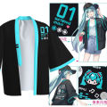 Hatsune Anime Vocaloid Miku Cosplay Costumes Mens Blue T Shirt Brand Men Active t Shirt Bathrobe Casual Fashion Cloak Pamas. 