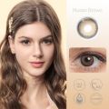 [Dubai&New Arrivals] Magister Lens Doll Eyes 14.2mm Russo Colored Contact Lenses Brown Gray Makeup. 