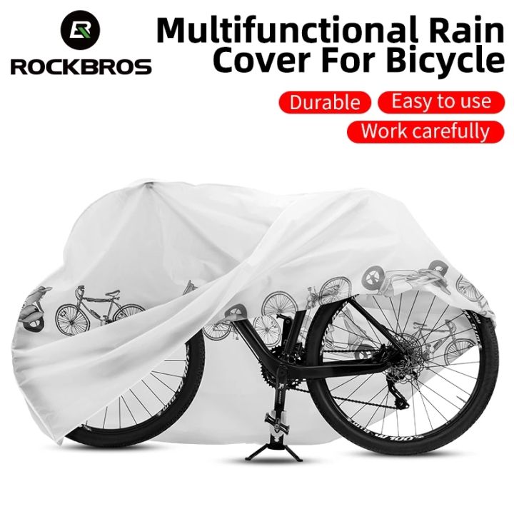 ROCKBROS Bicycle Rain Cover Sunscreen Cycling Protection Durable Bottom Hook Watterproof Bag Dustproof MTB Road
