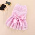 \12304; MQQ】Puppy Vertical Striped Butterfly Summer Pet Princess Wedding Dress Cat Skirt Shih Tzu Dog Clothes. 
